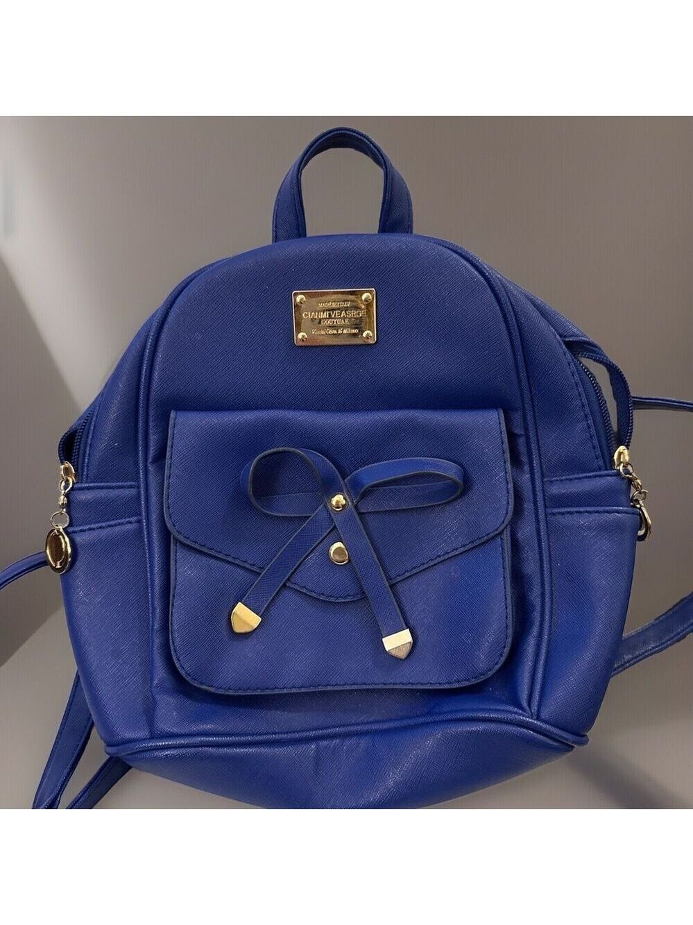 LCFUN Cianmi Veasrge Goutuae Mini Leather Backpack